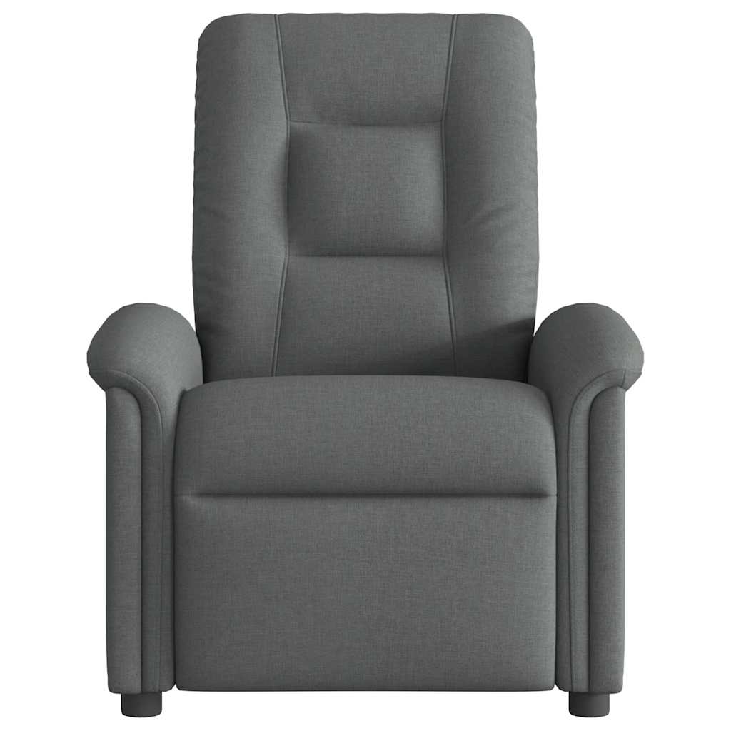 Foldable Massage Armchair, Dark Grey, Fabric Upholstered