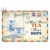 Tea Logo Metal Plaque Retro Metal Shabi Chic Tin Logo Metal Poster Decoration Iron Plate Kitchen Wall Decoration