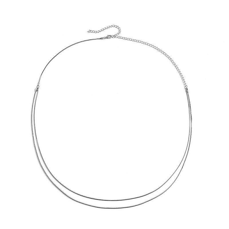 Fashion trend women's metal thin chain body chain, simple double-layer thin snake bone chain waist chain