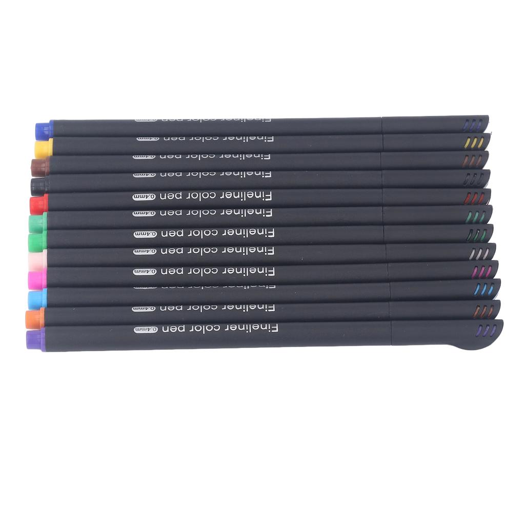 12 Pcs Sublimation Ink Pen Set Multicolor 0.4mm Fine Tip Heat Transfer Pen with Number 6 Adapter
