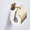 European Brushed Toilet Paper Holder Wall Mounted Space Saving Retros Gold Decorative Bathroom Accessories