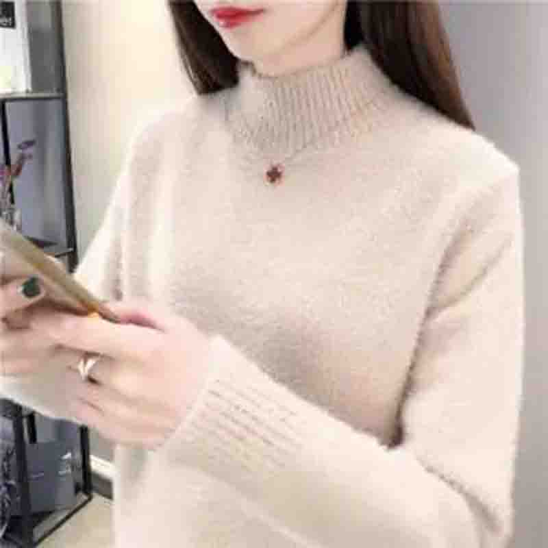 Mink Velvet Sweater for Women Loose Casual Thickened Hedging Bottoming Sweater In Autumn and Winter
