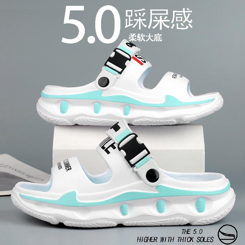 

Sandals men wear thick soles in summer, casual stepping on shit, sports trendy brand men s outdoor seaside wading beach shoes tide 45
