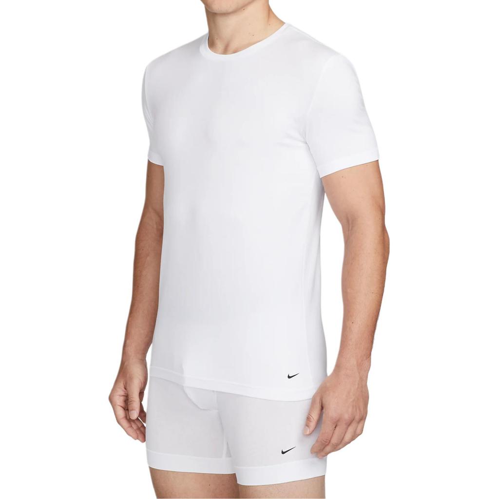 Nike Solid Color Casual Crew Neck Short Sleeve T-Shirt, Pack Of 2 Men Tops White KE1191-100