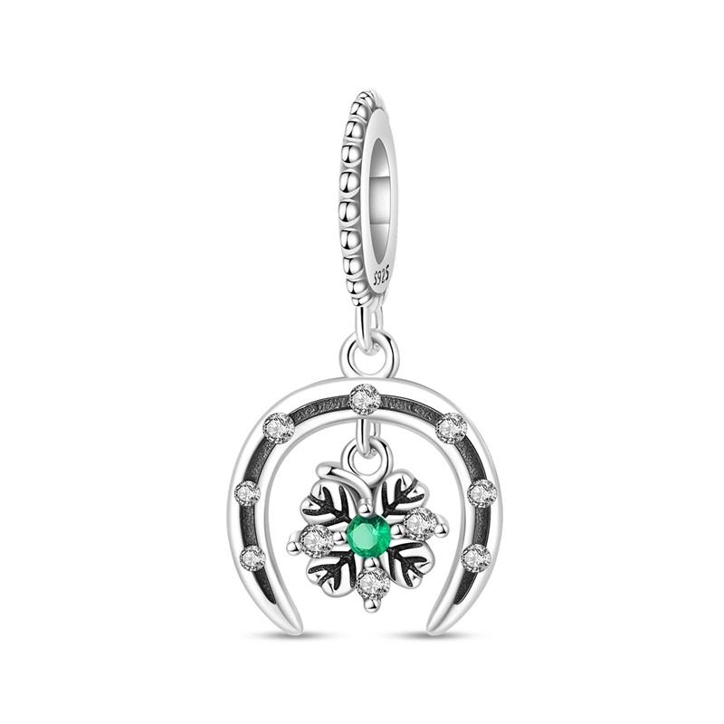 100%Stering Copper Lily Of The Valley Rose Charms Beads Butterfly Lucky Pendant Fit Original Bracelet Diy For Womenjewelry