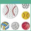 Jucărie Pop It Fidget Colorată de Baseball Baschetbal Pentru Eliberare Supremă de Stres și Distracție