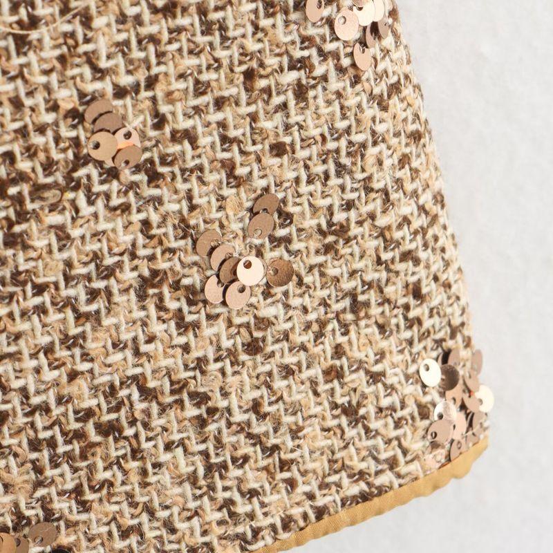 Kaslead New Women Clothes Western Style Fashion Simple Slim Fit Beads Decoration Graceful Dress