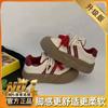 2025 Autumn New Cute Women's Shoes Show Feet Small Round Head Bread Shoes Thick Baseplate Shoes Design Shoes Casual Shoes