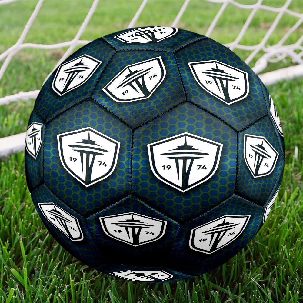 Fc Crest Design Printed Size 5 Soccer Balls, High-Quality, Anti-Slip, Protective Football, A Unique Gift , Birthdays, Christmas Gifts