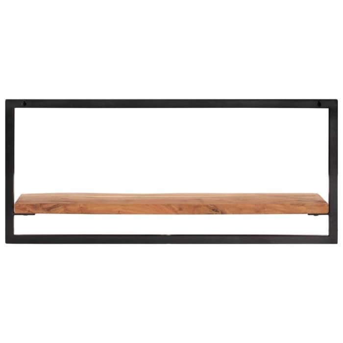VidaXL Wall Shelves 2 Pcs 80x25x35 Cm Acacia Wood and Steel 338458