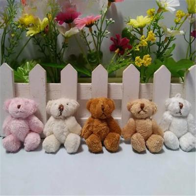 6 cm Plüschbär Spielzeug Anhänger Lange Haare Gelenk Tier Hände und Füße Aktive DIY Handgemachte Schmuck Materialien für Weihnachten