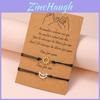 Creative Gold Silver Sun Moon Alloy Adjustable Couple Bracelet For Travel Gift
