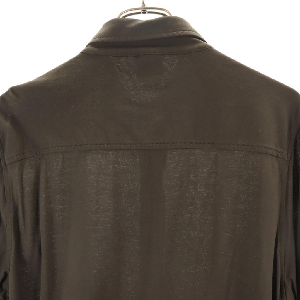 53/H9 la belle vie made in italy Long sleeve Stretch Long shirt 52 Brown Men's Used