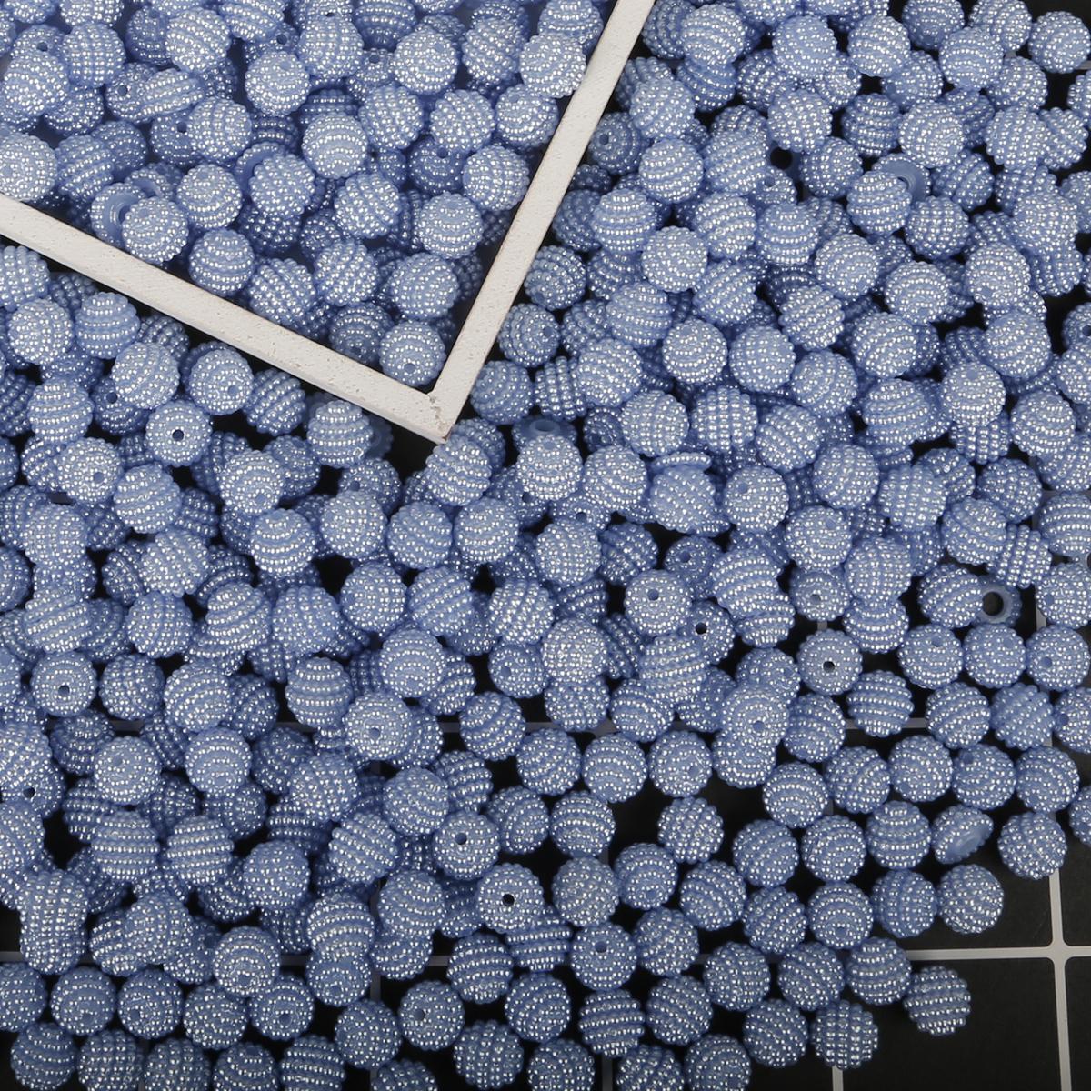 

500 г акриловые бусины бусины Bayberry круглые свободные бусины подходят для европейских бусин для изготовления ювелирных изделий 10mm 500g светло-синий