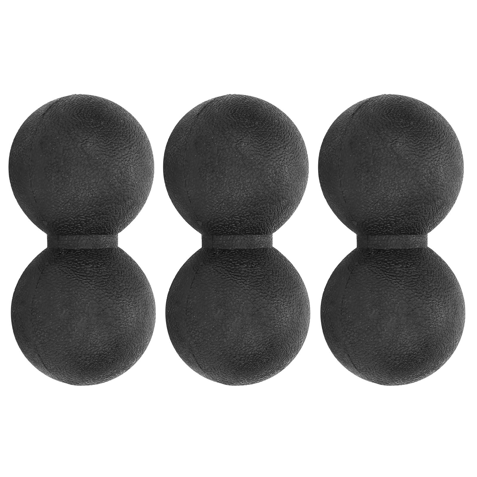 

3 шт. Силиконовый массажный мяч в форме арахиса для расслабления мышц, фитнес-массажный мяч для шеи чёрный