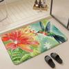 Animal H Hummingbird Floor Mat Eco  Flannel Doormat Non Slip Odorless Indoor Floor Rug Soft Short Plush Home Mat