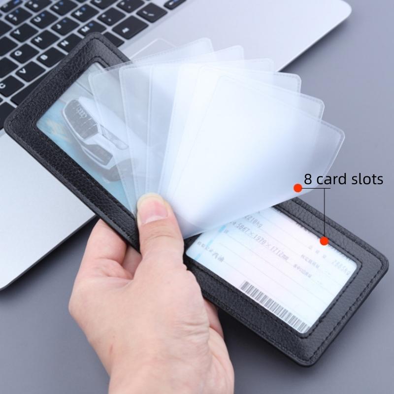 1/2/3/4card Slots Pu Leather Driver License Holder On Cover For Car Driving Documents Business Id Pass Certificate Folder Wallet