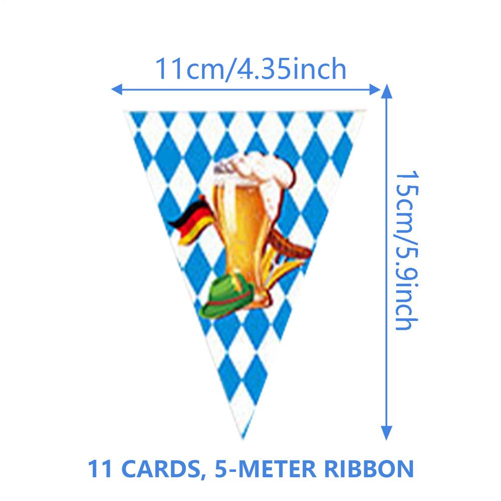 1set M Unich Oktoberfest Celebration Banner Beer Festival Bunting Pennant Banner German Themed Party Decoration Party Supplies