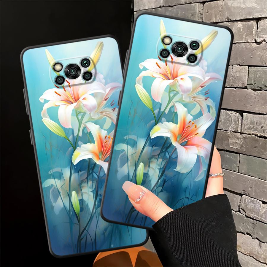 Simple Flower Funda Phone Cover Case for Xiaomi Poco F8 X3 X4 X5 X7 Pro C50 C61 C71 C75 M3 M4 M7 F3 M5 F1
