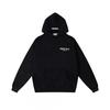 Unisex Oversized Hooded Sweatshirt With Flock Letter Print Soft Cotton Blend Warm Lined