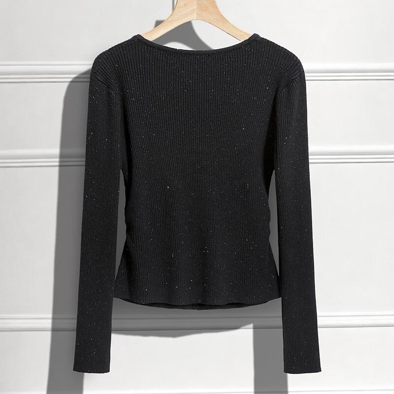 Women's Elegant Slim-Fit Knit Top with Slit