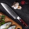 GRANDSHARP Santoku Knife 6.9'' Japanese Damascus 67 Layers Vg10 Steel Chef Kitchen Knife Cutting