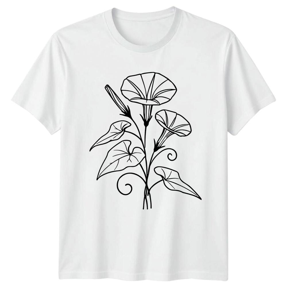 Morning Glory Flower Birthday Botanical Floral Art TShirt S