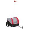 VidaXL Bicycle Trailer Black and Red 45 Kg Iron 94125