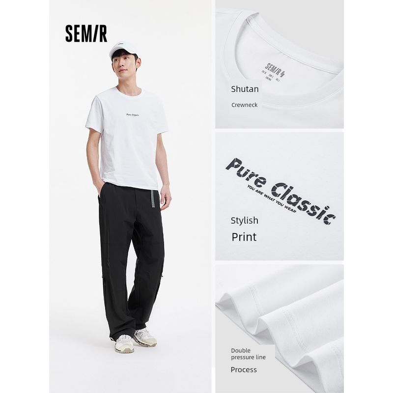 

Senma Same Style with Mall Cotton Authentic Short Sleeve T-shirt Dark green 40758 170/88A/M