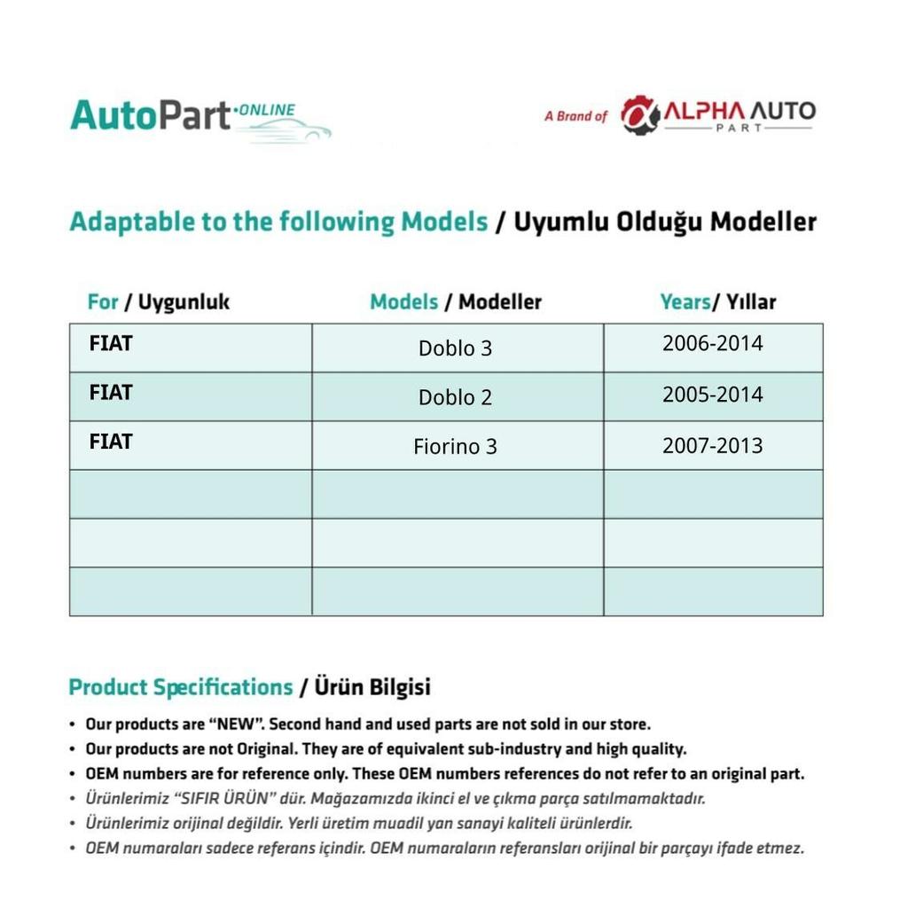 Nail Window Button Opening Cover for Fiat Doblo, Fiorino