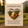 Camping Pocket Hug with Inspirational Cards Heart-Shaped Hiking Pocket Hug Keepsake Token Hikers Campers Nature Enthusiasts Gift
