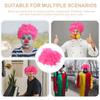 LEDMOMO Halloween Clown Afro Fluffy Ball Clown Party Pink Wig, Wig, Shape, Unisex, Lightweight, Hair, Costume, Wig,