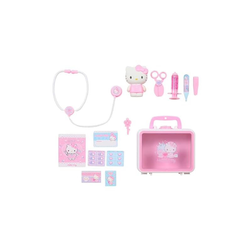 SANRIO Nurse Play Set Hello Kitty ABS Resin-PVC-PP-AS-Paper Toy Children's Gift Ages 3+ 369365
