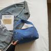 Denim Small Square Bag Flower Embroidery Lightweight Women's Shoulder Bag