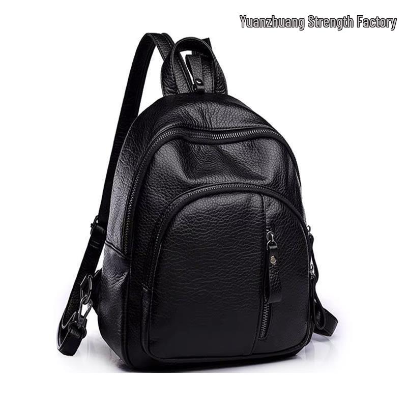 2025 Women's Korean Style Versatile Soft Leather Handbag Backpack – Spacious, Trendy, and Fashionable