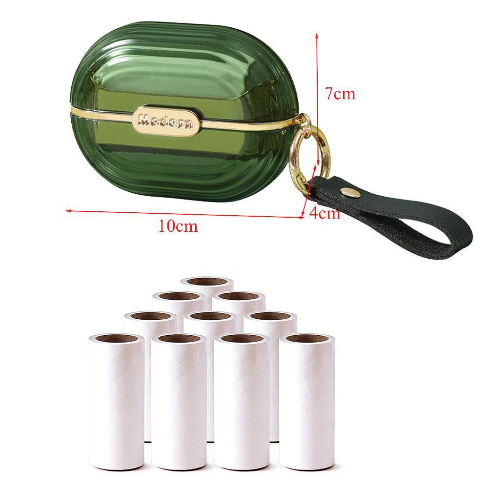 Lint Roller with 10PCS Refill Rolls  Portable Double-Sided Hair  Dust Remover for Clothes