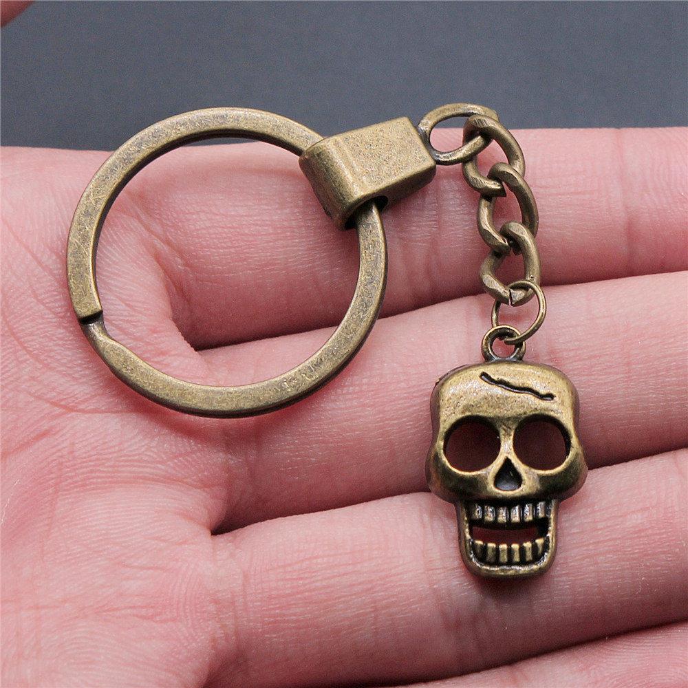 30mm Keychains Bat Cross Skull Vintage Jewelry Supplies QY006