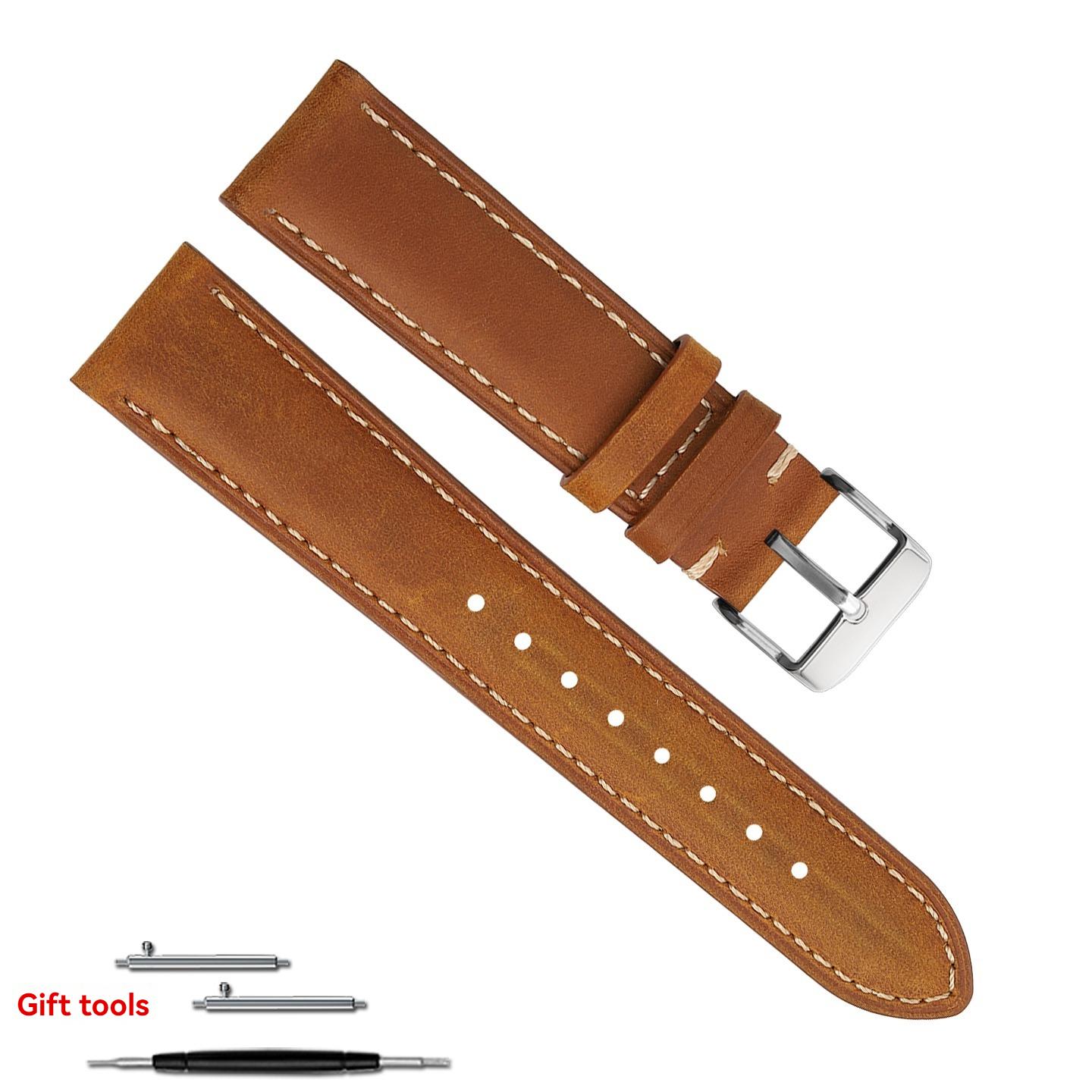 

XL Удлиненный 140+90мм Винтажный Ремешок для Часов 22мм 24мм для Panerai SElKO Casio Удлиняющий и Утолщающий Мужской Ремешок для Часов 22mm-width