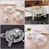 WINOMO Crystal Turtle Feng Shui Statue - Clear Crystal Turtle for Aquarium, Peace, Prosperity and Positive Energy Decoration