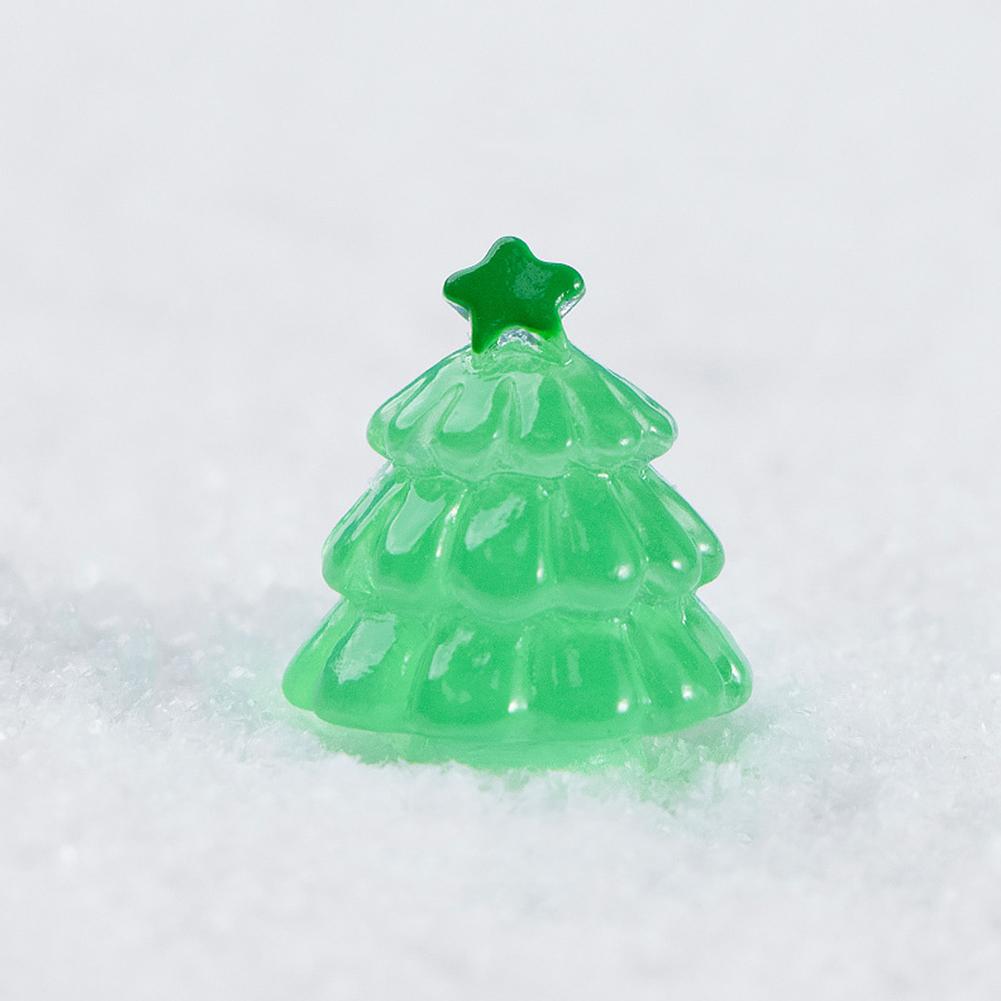 Micro Landscape Creative Night Light Christmas Tree Making Snow Scenery DIY Decoration Accessories Miniature Small Ornaments