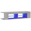 VidaXL Meuble TV avec lumières LED sonoma gris 135x39x30 cm 815694