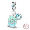 copper Star Shape Moon Sun Couple Magic Wheel of Fortune Justice Tarot Cards Pendants Compatible With Bracelets Do It Yourself Birthday Jewellery