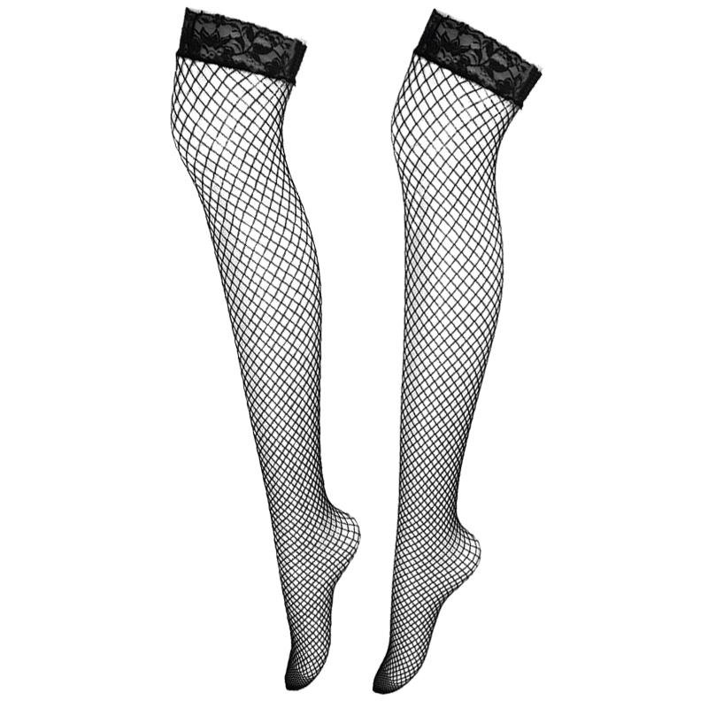 Sexy Fishnet Stockings Women Summer Thin Transparent Mesh Thigh High Stockings Elasticity Over Knee Nylon Stocking