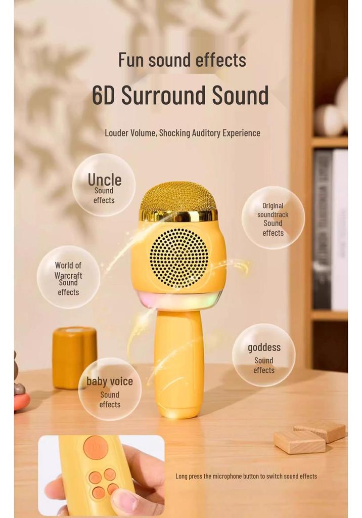 Kids' Mini Microphone Karaoke Speaker with Bluetooth Echo