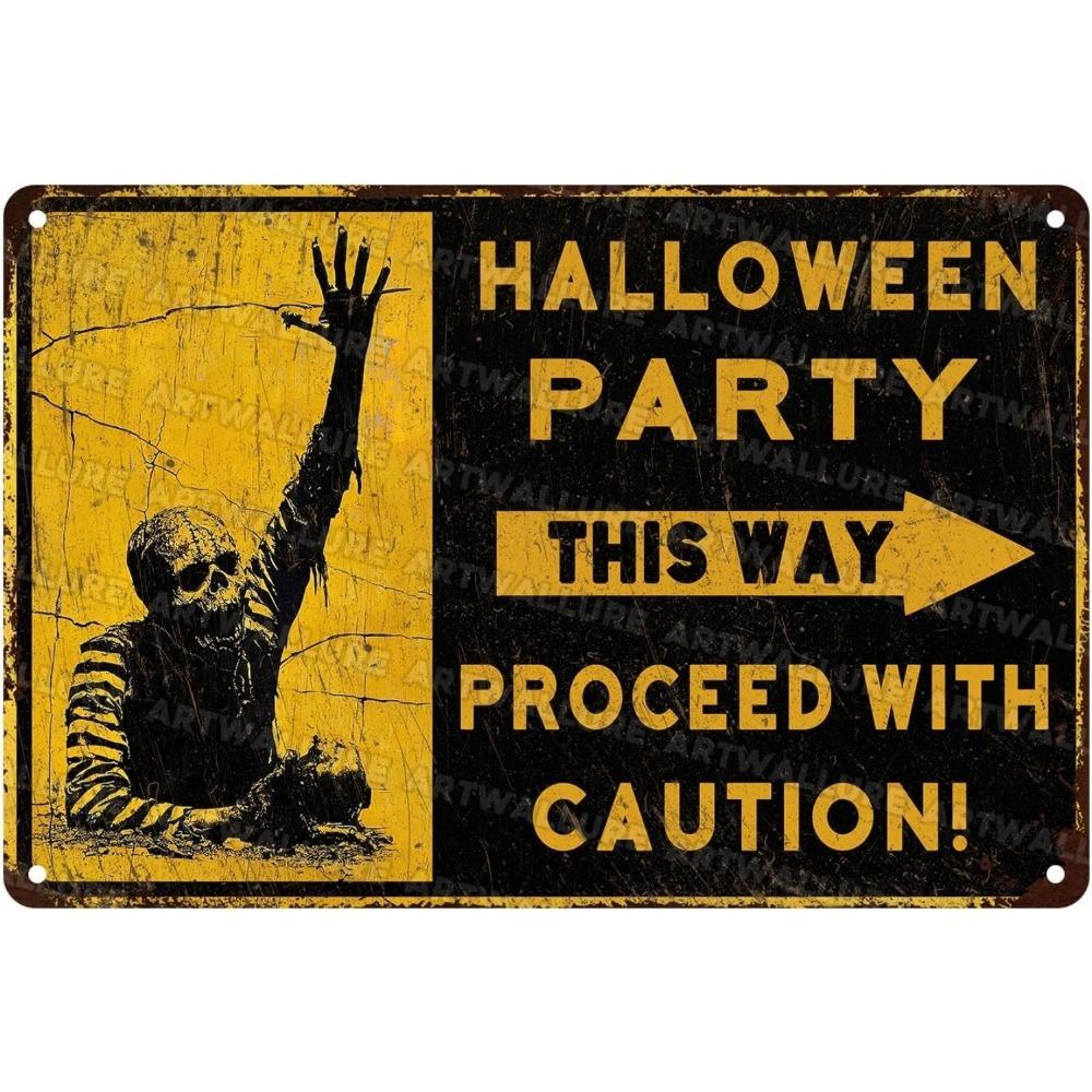 Halloween Poster On the Wall, Metal Plaque 20x30cm