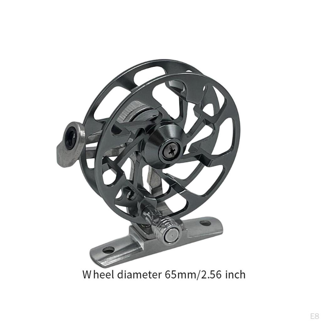 Fly Fishing Reel Baitcasting Compact Labor Saving Right Hand Lightweight Metal Ice
