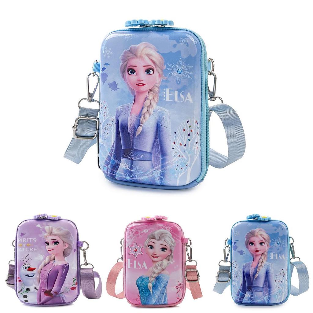 Borsa a tracolla per bambini Frozen Elsa in pelle sintetica, ideale per l'uso quotidiano e come regalo.