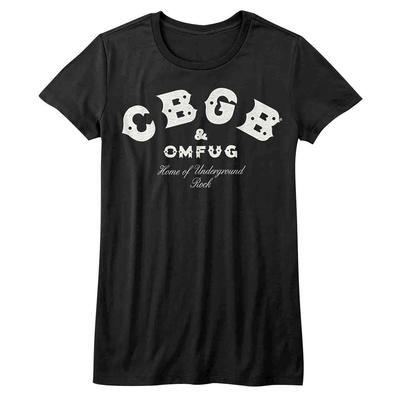 CBGB OMFUG Damen T-Shirt Logo Home of Underground Rock Punk Musik Konzert Merch