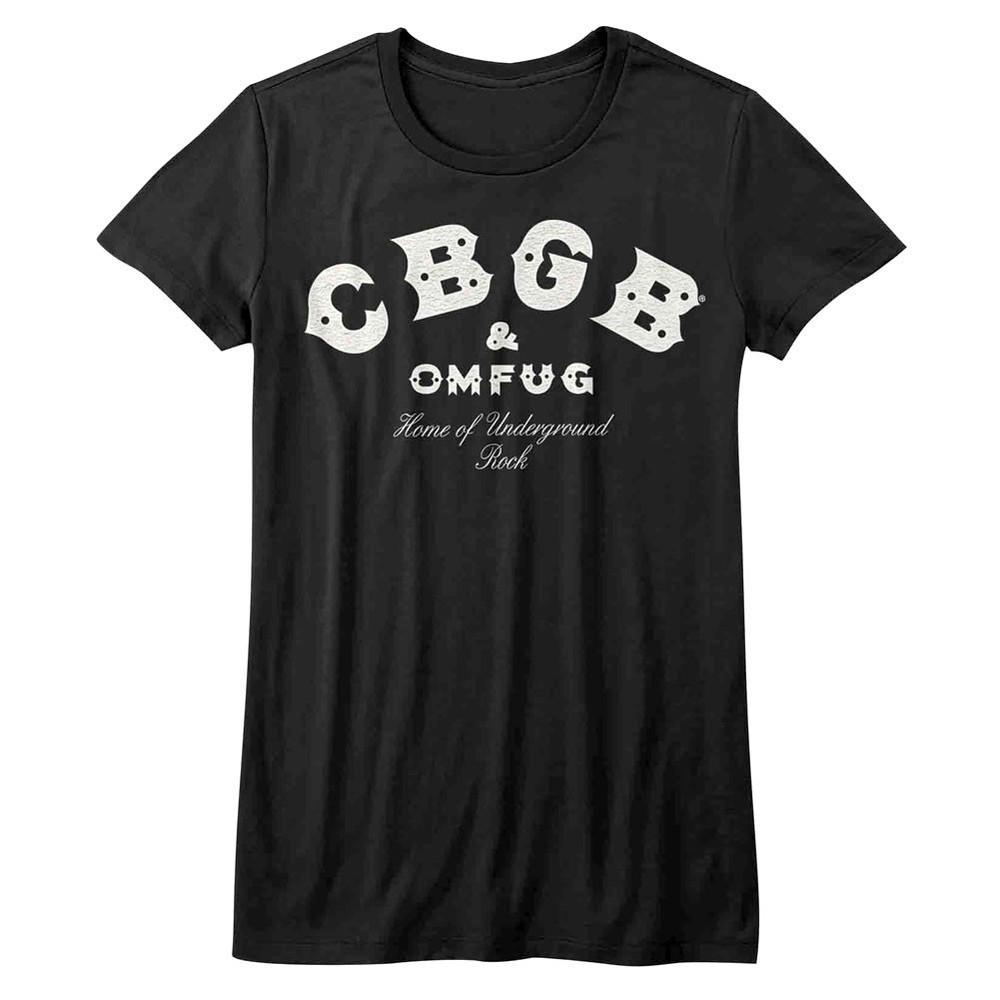 CBGB OMFUG Womens T Shirt Logo Home of Underground Rock Punk Music Concert Merch