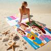 Beach Towel with Ms. Rachel1 Pattern - soft,absorbent,machine washable Lightweight&Modern,swimming,Travel Essentials